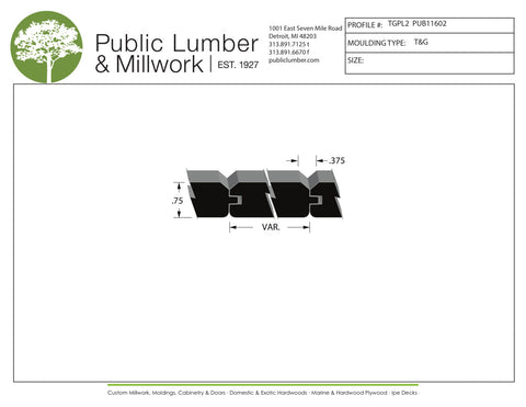 3/4" Tongue and Groove TGPL2