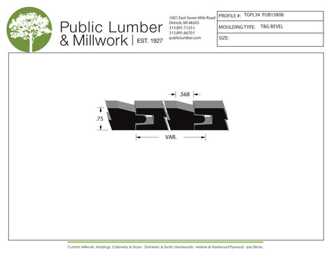 3/4" Tongue and Groove TGPL34