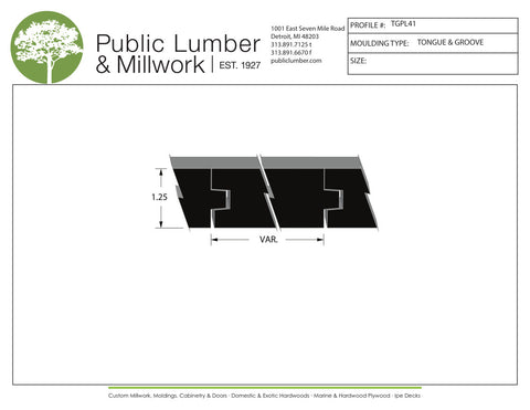 1-1/4" Tongue and Groove TGPL41