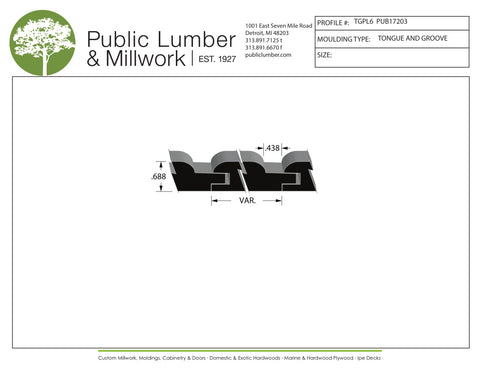 11/16" Tongue and Groove TGPL6