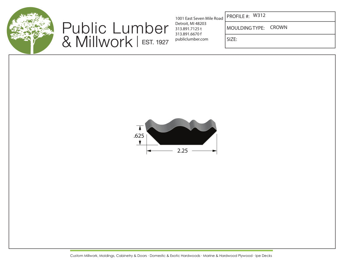 5/8"x2-1/4" Crown W312