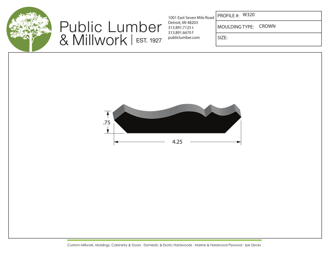 3/4"x4-1/4" Crown W320