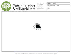 1/2"x3/4" Shoe Moulding SHPL342-W624