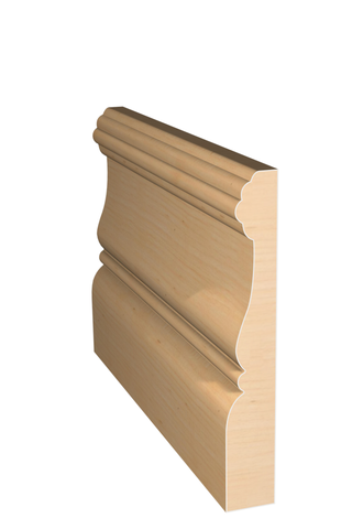 Three dimensional rendering of custom base wood molding BAPL41 made by Public Lumber Company in Detroit.