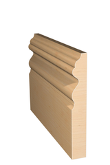 Three dimensional rendering of custom base wood molding BAPL412 made by Public Lumber Company in Detroit.