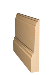Three dimensional rendering of custom base wood molding BAPL41214 made by Public Lumber Company in Detroit.