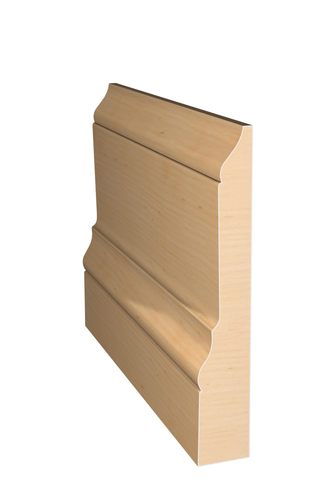 Three dimensional rendering of custom base wood molding BAPL41216 made by Public Lumber Company in Detroit.