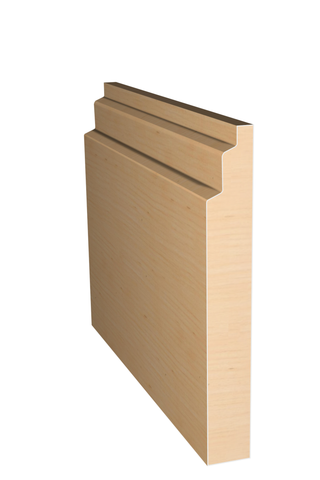 Three dimensional rendering of custom base wood molding BAPL41217 made by Public Lumber Company in Detroit.
