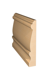 Three dimensional rendering of custom base wood molding BAPL41412 made by Public Lumber Company in Detroit.