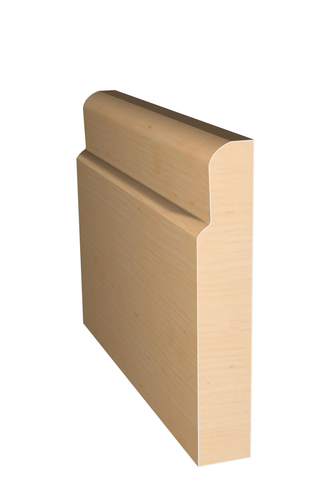 Three dimensional rendering of custom base wood molding BAPL4142 made by Public Lumber Company in Detroit.