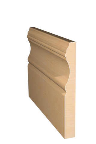 Three dimensional rendering of custom base wood molding BAPL4148 made by Public Lumber Company in Detroit.