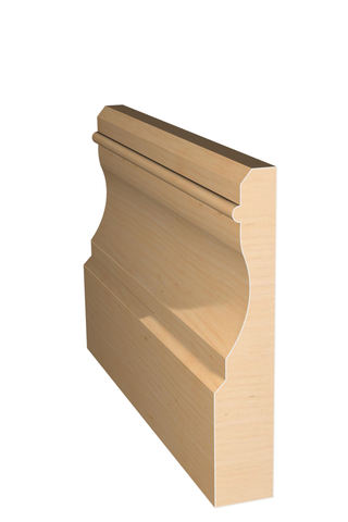 Three dimensional rendering of custom base wood molding BAPL415 made by Public Lumber Company in Detroit.