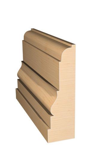 Three dimensional rendering of custom base wood molding BAPL4181 made by Public Lumber Company in Detroit.