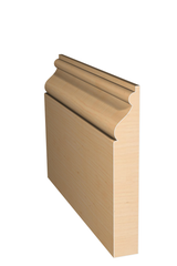 Three dimensional rendering of custom base wood molding BAPL42 made by Public Lumber Company in Detroit.