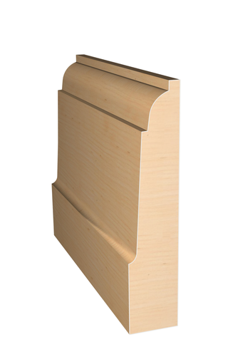 Three dimensional rendering of custom base wood molding BAPL4341 made by Public Lumber Company in Detroit.
