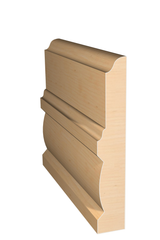 Three dimensional rendering of custom base wood molding BAPL4344 made by Public Lumber Company in Detroit.