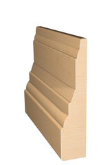 Three dimensional rendering of custom base wood molding BAPL4345 made by Public Lumber Company in Detroit.