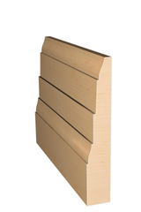 Three dimensional rendering of custom base wood molding BAPL4383 made by Public Lumber Company in Detroit.