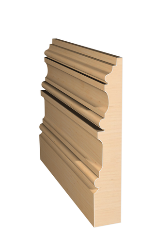 Three dimensional rendering of custom base wood molding BAPL4583 made by Public Lumber Company in Detroit.