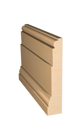 Three dimensional rendering of custom base wood molding BAPL46 made by Public Lumber Company in Detroit.