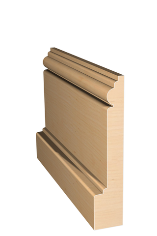 Three dimensional rendering of custom base wood molding BAPL47 made by Public Lumber Company in Detroit.