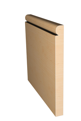 Three dimensional rendering of custom base wood molding BAPL51221 made by Public Lumber Company in Detroit.