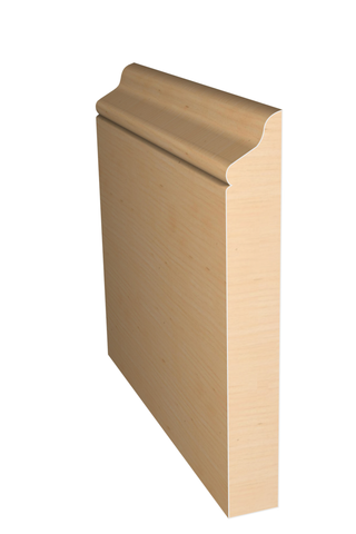 Three dimensional rendering of custom base wood molding BAPL51230 made by Public Lumber Company in Detroit.