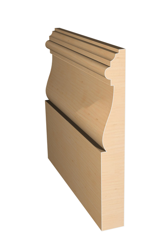 Three dimensional rendering of custom base wood molding BAPL51241 made by Public Lumber Company in Detroit.