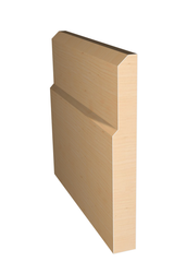 Three dimensional rendering of custom base wood molding BAPL5125 made by Public Lumber Company in Detroit.