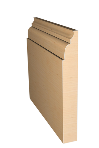 Three dimensional rendering of custom base wood molding BAPL5127 made by Public Lumber Company in Detroit.