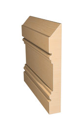 Three dimensional rendering of custom base wood molding BAPL5141 made by Public Lumber Company in Detroit.