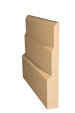 Three dimensional rendering of custom base wood molding BAPL51429 made by Public Lumber Company in Detroit.