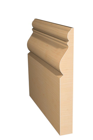 Three dimensional rendering of custom base wood molding BAPL5146 made by Public Lumber Company in Detroit.