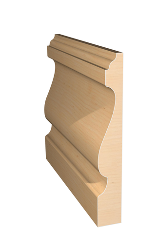 Three dimensional rendering of custom base wood molding BAPL516 made by Public Lumber Company in Detroit.
