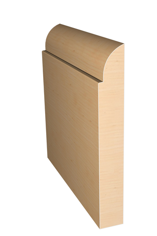 Three dimensional rendering of custom base wood molding BAPL5341 made by Public Lumber Company in Detroit.
