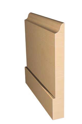 Three dimensional rendering of custom base wood molding BAPL5346 made by Public Lumber Company in Detroit.