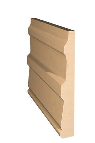 Three dimensional rendering of custom base wood molding BAPL5382 made by Public Lumber Company in Detroit.