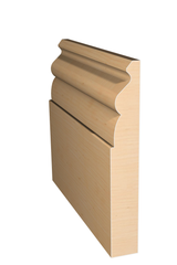 Three dimensional rendering of custom base wood molding BAPL55 made by Public Lumber Company in Detroit.
