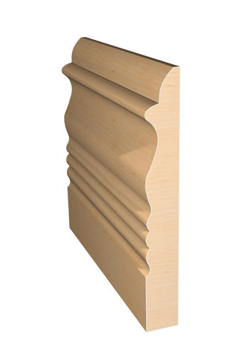 Three dimensional rendering of custom base wood molding BAPL5581 made by Public Lumber Company in Detroit.