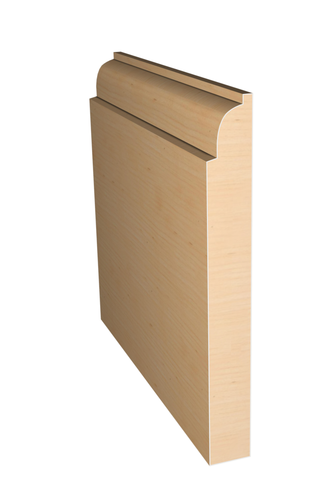 Three dimensional rendering of custom base wood molding BAPL5582 made by Public Lumber Company in Detroit.