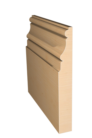 Three dimensional rendering of custom base wood molding BAPL5583 made by Public Lumber Company in Detroit.