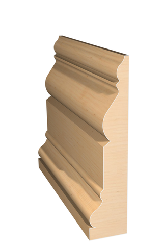 Three dimensional rendering of custom base wood molding BAPL57 made by Public Lumber Company in Detroit.