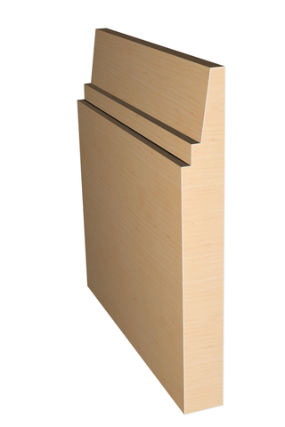Three dimensional rendering of custom base wood molding BAPL6121 made by Public Lumber Company in Detroit.