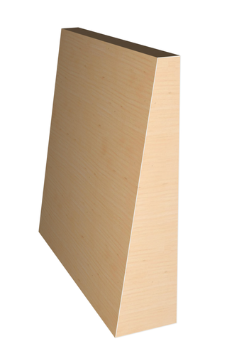 Three dimensional rendering of custom base wood molding BAPL613 made by Public Lumber Company in Detroit.