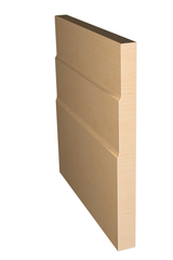 Three dimensional rendering of custom base wood molding BAPL6341 made by Public Lumber Company in Detroit.