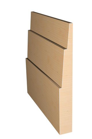 Three dimensional rendering of custom base wood molding BAPL66 made by Public Lumber Company in Detroit.