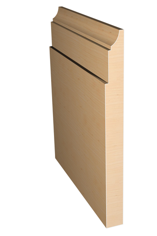 Three dimensional rendering of custom base wood molding BAPL71211 made by Public Lumber Company in Detroit.