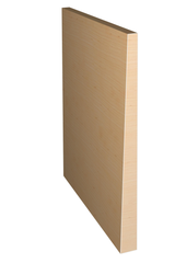 Three dimensional rendering of custom base wood molding BAPL71213 made by Public Lumber Company in Detroit.