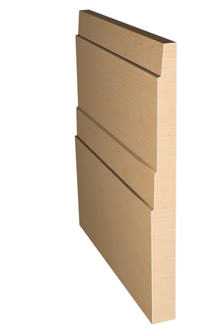 Three dimensional rendering of custom base wood molding BAPL7129 made by Public Lumber Company in Detroit.
