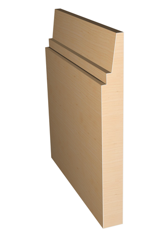 Three dimensional rendering of custom base wood molding BAPL71431 made by Public Lumber Company in Detroit.